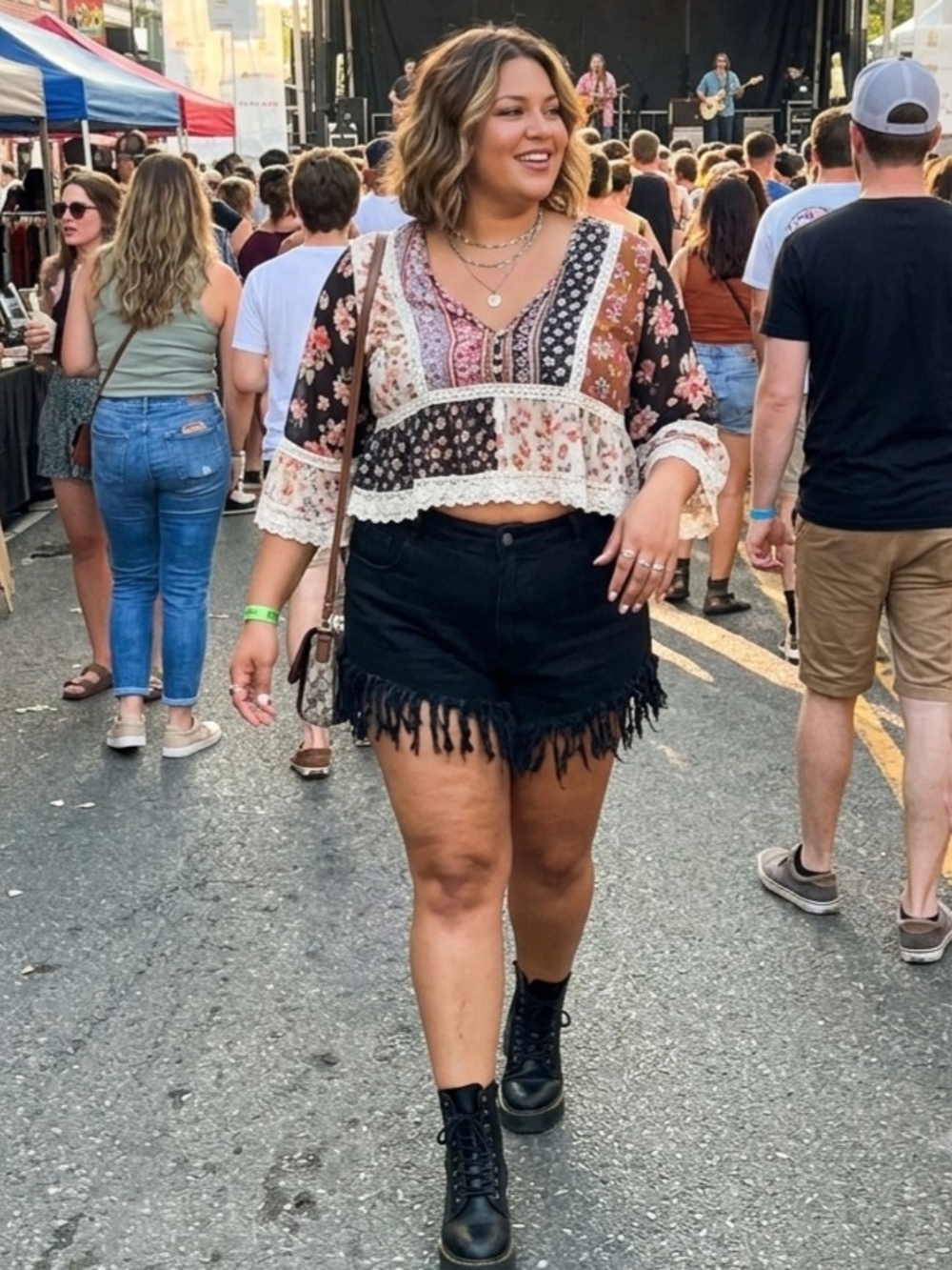 Shein Curve Black Distressed Shredded Hem Shorts